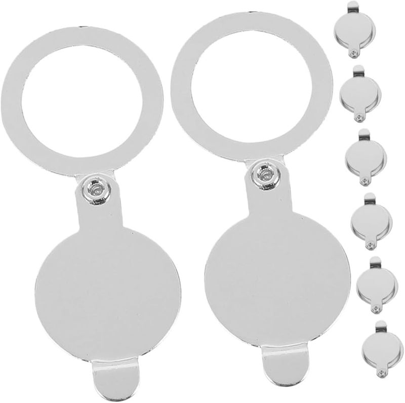 8Pcs Solid Brass Door Peephole Cover Plate Privacy Security Easy Installation Water Resistant - Image 1